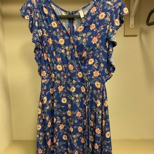 Xhilaration flower/blue dress (XS)